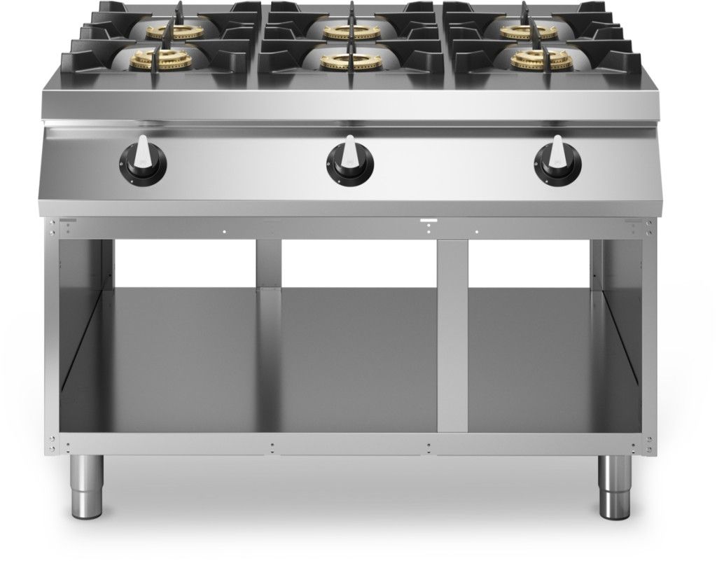 Modular Roc 1100 gaskooktafel 6-pits open R110/120PCG/A