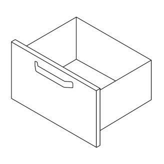 Modular lade 46 cm hoog voor 80 cm kabinet