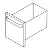 Modular lade 46 cm hoog voor 40 cm kabinet
