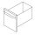 Modular lade 46 cm hoog voor 40 cm kabinet