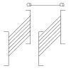 Modular set geleiders voor 6x GN 1/1 - voor 80 cm kabinet