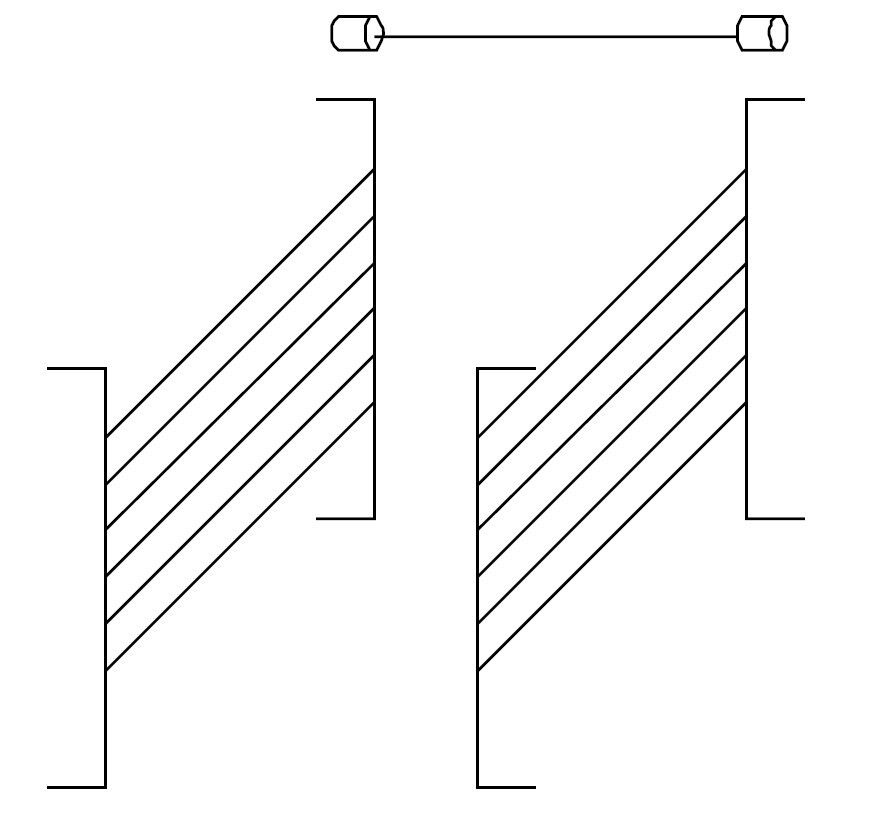Modular set geleiders voor 6x GN 1/1 - voor 80 cm kabinet