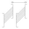Modular set geleiders voor 6x GN 1/1 - voor 40 cm kabinet