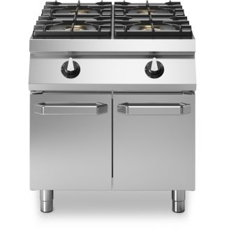 Modular Roc 1100 gaskooktafel 4-pits emaille met deuren R110/80PCGB/P