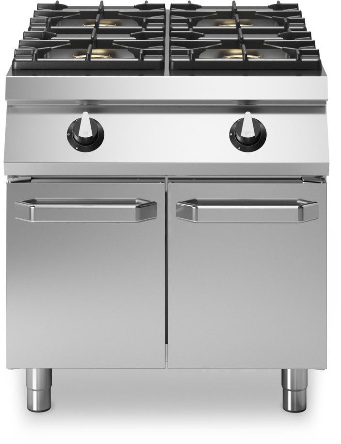 Modular Roc 1100 gaskooktafel 4-pits emaille met deuren R110/80PCGB/P