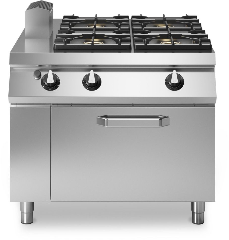 Modular Roc 1100 gasfornuis 4-pits emaille met gasoven R110/100CFGB