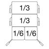 Modular pasta-kookmanden set 2x 1/3 GN 2x 1/6 GN