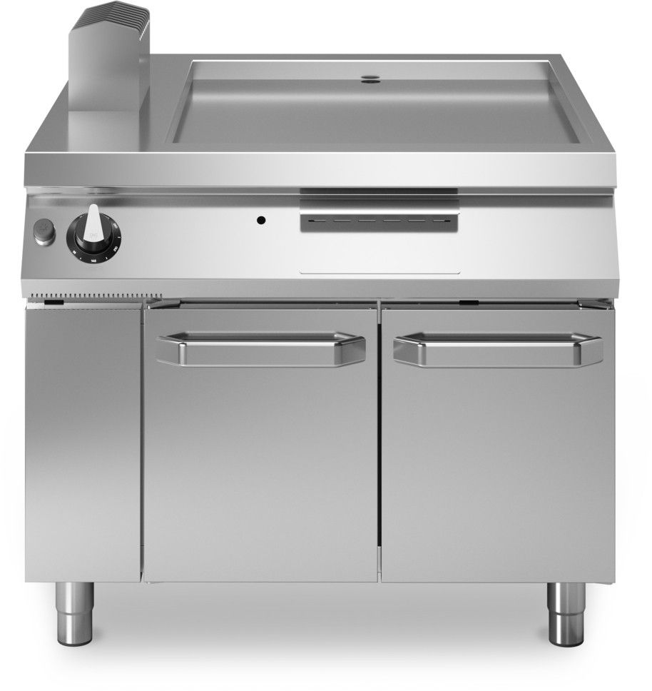 Modular Roc 1100 1000 mm gas bakplaat chroom met deuren