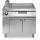 Modular Roc 1100 1000 mm gas bakplaat chroom met deuren