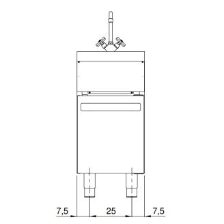 Modular Roc 1100 neutraal element 400 mm met deuren en kraan
