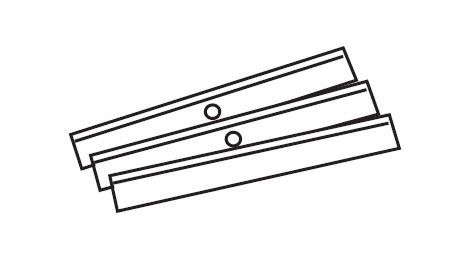 Modular 10 mesjes voor schraper voor geribbelde bakplaat / griddle