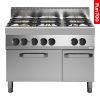 Modular Fun 700 6-pits gas fornuis met oven aardgas