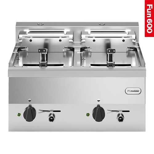 Modular Fun 600 elektrische friteuse 600 mm 10 + 10 liter