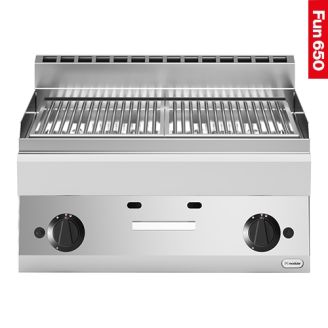 Modular Fun 650 lavasteen grill rvs 700 mm 2 zones aardgas