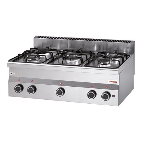 Modular 600 propaan 5-pits kooktafel - topunit