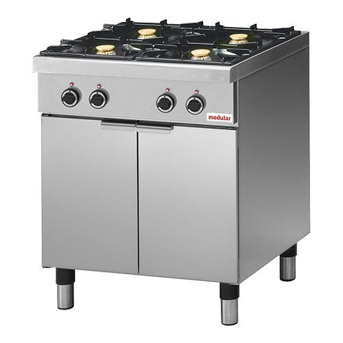 Modular Gas 4-pits kooktafel - met deuren