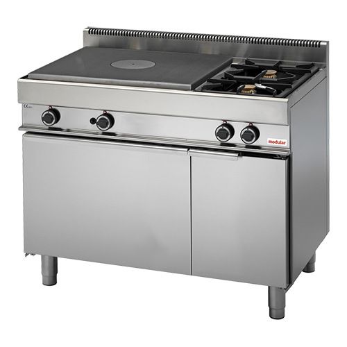 Modular Gas doorkooktafel - gas oven, 2-pits